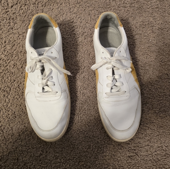 Everlane The Releather Court White Mustard Sneakers 12.5 - Picture 3 of 9